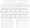 File Folder Tabs - 100+200 Sets Hanging File Tabs with Inserts for Quick Identification, 2 Inch Clear Plastic