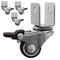 Didiseaon 4pcs 1-inch U-Shaped Universal Swivel Cabinet Wheels Set with 16mm Heavy