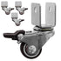 Didiseaon 4pcs 1-inch U-Shaped Universal Swivel Cabinet Wheels Set with 16mm Heavy