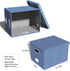 Portable File Storage Organizer Box - 2 Pack with Lid, Dark Blue, Fits Letter/Legal File Folder Storage