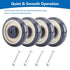 4 Pack 5'' DasMarine Shopping Cart Replacement Wheels, Diameter Shopping Cart Caster Wheels with Axles Bolts for Retail