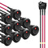 APIELE Rocker Toggle Switch - 20 CM Pre-Wired DC 12V 20A ON-Off with Dot Light, 10Pcs KCD2-102N-Wired, Red