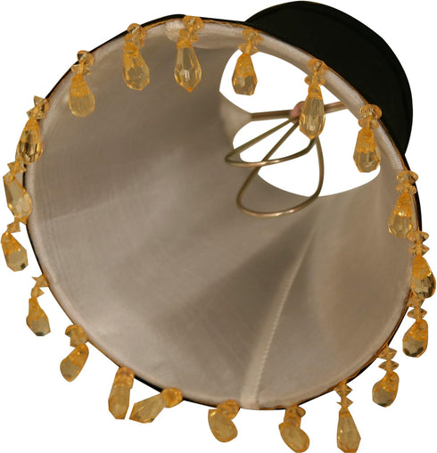 CS-315B-BLK/WH 3 5 4, Royal Designs, Inc. Beaded Bell Chandelier Shade, x x Black