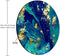 Smooffly Blue Marble Round Mouse Pad, Cute Mat Gold Green Turquoise Circular Mouse Pads Size 7.9 x 7.9 x 0.12 Inch