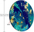 Smooffly Blue Marble Round Mouse Pad, Cute Mat Gold Green Turquoise Circular Mouse Pads Size 7.9 x 7.9 x 0.12 Inch