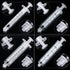 TecUnite 20 Pack Syringe Without Needle, Plastic Curved Syringes for Epoxy Resin, Craft, Feeding Pets, Oil