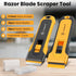 2 Pack 42pcs MulWark Razor Blade Scraper, Razor Scraper Tool with Extra Razor Blades, Glass scraper with Storage