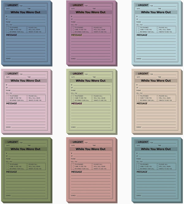 Eaasty 9 Pieces While You Were Out Pads - 4 x 5 Inches Assorted Colors Sticky Notes, 40 Sheets/Pad for Urgent Notes