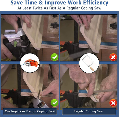 Coping Foot for Jigsaws, High Efficiency Woodworking Tool Compatible with Most Jigsaws
