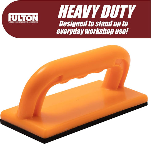Fulton Safety Push Block, 2 Pack, Orange Color for High Visibility, Ideal for Router Tables