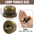 Biaungdo 8 Pack 1/4-27 Inch, 4 Metal Lamp Finial Cap Knob, Lamp Shade Screw Cap Top Lamps Decoration for Lamps Shade