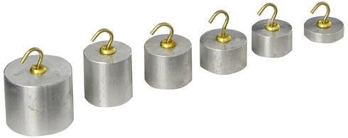 United Scientific Aluminum Hooked Weight Set, 100g, 50g, 40g, 30g, 20g, 10g