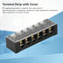 2pcs 60A 600V Terminal Strip, Dual Row Screw Clamp Wire Terminal Block, 6 Position