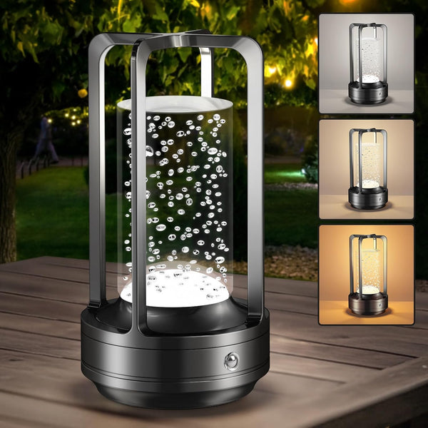 Portable Table Lamp for Outdoor Indoor: Cordless Rechargeable Desk Lamp with 3