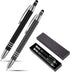 SyPen Luxury Pen Gift Set, 2 Rubberized Metal Ballpoint Pens + Night Writer LED Flashlight + Stylus, Gift Box