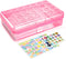 Kcjdd Personalized Pencil Box,Clear Hard Pencil Case with Stickers for Back to School,Plastic