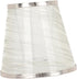 DOITOOL Cloth Lampshade Replacement Accessory Round Design Gold Trim for Home and