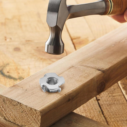 Etauwe 5/16"-18 304 4-Pronged 25 T-Nuts Stainless Steel, Tee Nut for Wood, Rock Climbing Holds, Furniture, PCS
