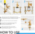 2 Pcs Brass Self Piercing Saddle Valve - Copper Self Tapping Valve for Water Pipe Supply