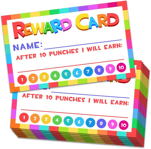 Punch Cards for Classroom, 208 Pack Kids Behavior Reward & Loyalty Cards, Best Behavior Chart