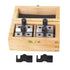 kimllier 4Pcs V-Block Multi-Use Gauge Tool, 1-3/8 x 1-3/8 x 1-3/16 Inch with Box