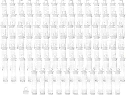 The Beadsmith Clear Plastic Tubes - 2.5-Inch Round Tubes, 9/16 Inches Diameter, Hanging Caps, Bag of 100