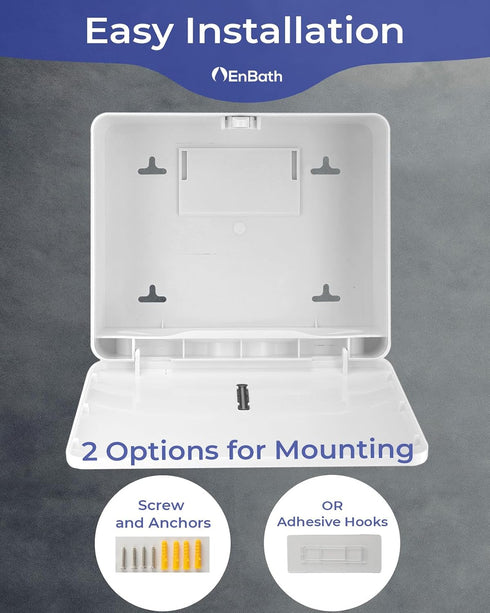 Commercial Multifold Paper Towel Dispenser Wall Mount (White), Folded Hand Towel Dispenser for Bathroom/Restroom, Paper