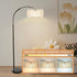 Feijidengshi 3 Dimmable Bulb,Farmhouse Arc Floor Lamp for Living Room,Stylish Rattan Boho Floor Lamp with Color