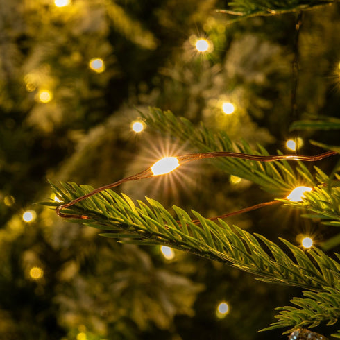 100Ft 300 Warm White Plug in Fairy Lights LED Waterproof Twinkle Copper Wire String Lights with Remote for Christmas