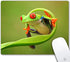 Green Mouse Pad with Cute Frog Design - Kawaii Office Decoration, Anti-Slip Rubber Base, 9.5 x 7.9 Inch