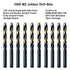 MAXTOOL 10PCs Letter C 0.242" Jobber Length Drill Bits, HSS M2 Twist, Fully Ground Black & Bronze