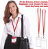 Marspark 100 Pcs Name Tag Lanyards with ID Holder for School Office Supplies (Red)