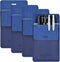 Cacturism 4 Pack Pocket Protector, Premium PU Leather Pen Holder Pouch Organizer for Shirts, Lab Coats, Pants (Blue)