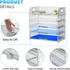 Marbrasse Paper Organizer Letter Tray, 5 Tier Mesh File Organizer with Handle for Home Office Supplies - White