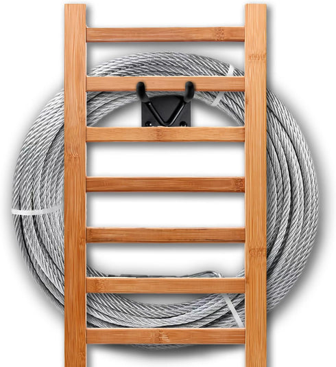 Gocenyi 2 Garage Hook Hangers Pcs, Shovel Holder Wall Mount, Rake Racks, Upgraded Ladder Hanger, Heavy Duty Folding