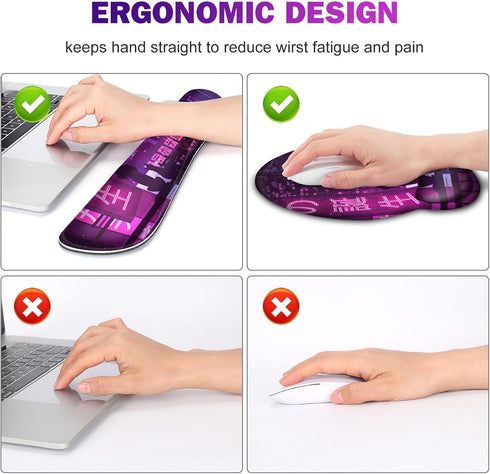 Gaming Mouse Pad, Large Desk Mat, 4in1 XXL Mousepad with Keyboard Wrist Rest, Mouse Wrist Rest, Coaster Set