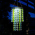 SUNNYPARK 2 21 Hanging Solar Lantern Outdoor, Tiers Solar Multicolor Acrylic Beaded Chandelier with Cool White LED S