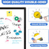Double-Sided White Board with Black Aluminium Frame, 36" x 24" Magnetic Dry Erase Board for Home, School, Office