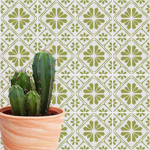 HELLATHUND 4Pcs Reusable Tile Stencils 12x12, Large Concrete Stencils for Painting Floors and Walls