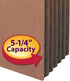 Smead 100% Recycled File Pocket, Straight-Cut Tab, Letter Size, 5-1/4" Expansion, Redrope, 10 per Box (73206)