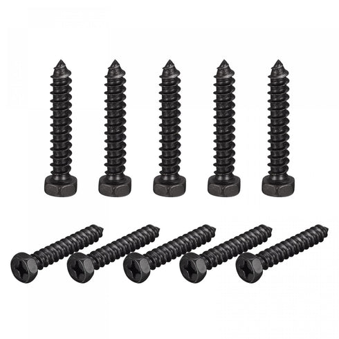 uxcell Hex Lag Screws 1/4" x 1-1/2" Carbon Steel Phillips Head Self-Tapping Bolts for Deck Building, 25pcs