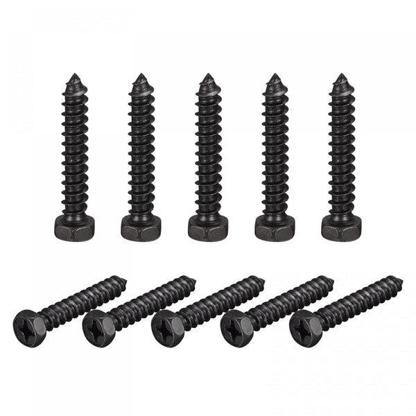 uxcell Hex Lag Screws 1/4" x 1-1/2" Carbon Steel Phillips Head Self-Tapping Bolts for Deck Building, 25pcs