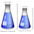 Glass Flask 5 Piece Set, Narrow Mouth Erlenmeyer, Borosilicate 3.3 Glass - 50ml to 1000ml