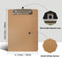 Mini Clipboards, 32 Pack 6" x 9" Small Clipboards, Wooden Mini Clipboards with Low Profile Clip, Hanging Loop
