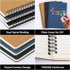 EUSOAR Students Ruled Spiral Notebook, A5, 3 Packs, 5.5" x 8.3", 120 Pages Lined, Travel Writing Notebooks, 3 Colors