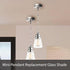 Aspen Creative 23529-63-2, Hammered 3-7/8" 6-1/8" 2 Pack Clear Glass Shade For Lighting Fixture/Vanity Light/Wall