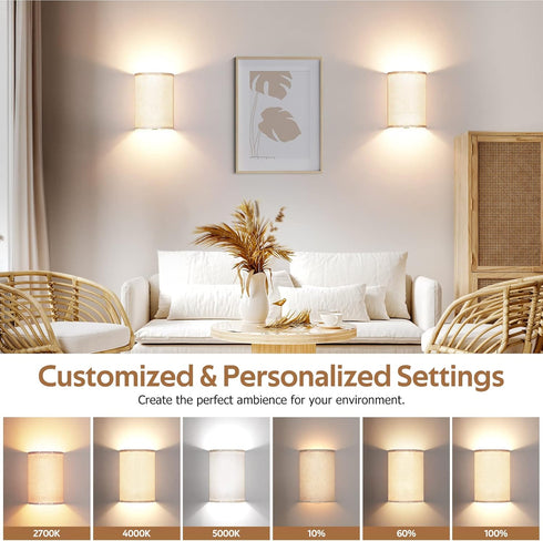 Set 3 Dimmable Wall Sconces of Two, Battery Operated Wall Sconces Colors Changeable Wall Lights Fixtures with Remote