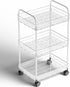 Yieach 3 Tiered Clear Rolling Cart with Wheels,Acrylic Storage Cart on Wheels for