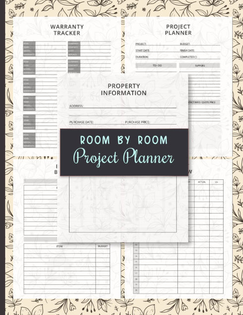 Room By Room Project Planner: Essential Home Renovation Planner with Checklists Budgeting Tools and Room Planning Page, Home Improvement Progress By Room