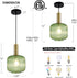 8 Inch Green Glass Pendant Lights Small Modern Chandelier Pendant Lighting Mid Century Hanging Lights Adjustable